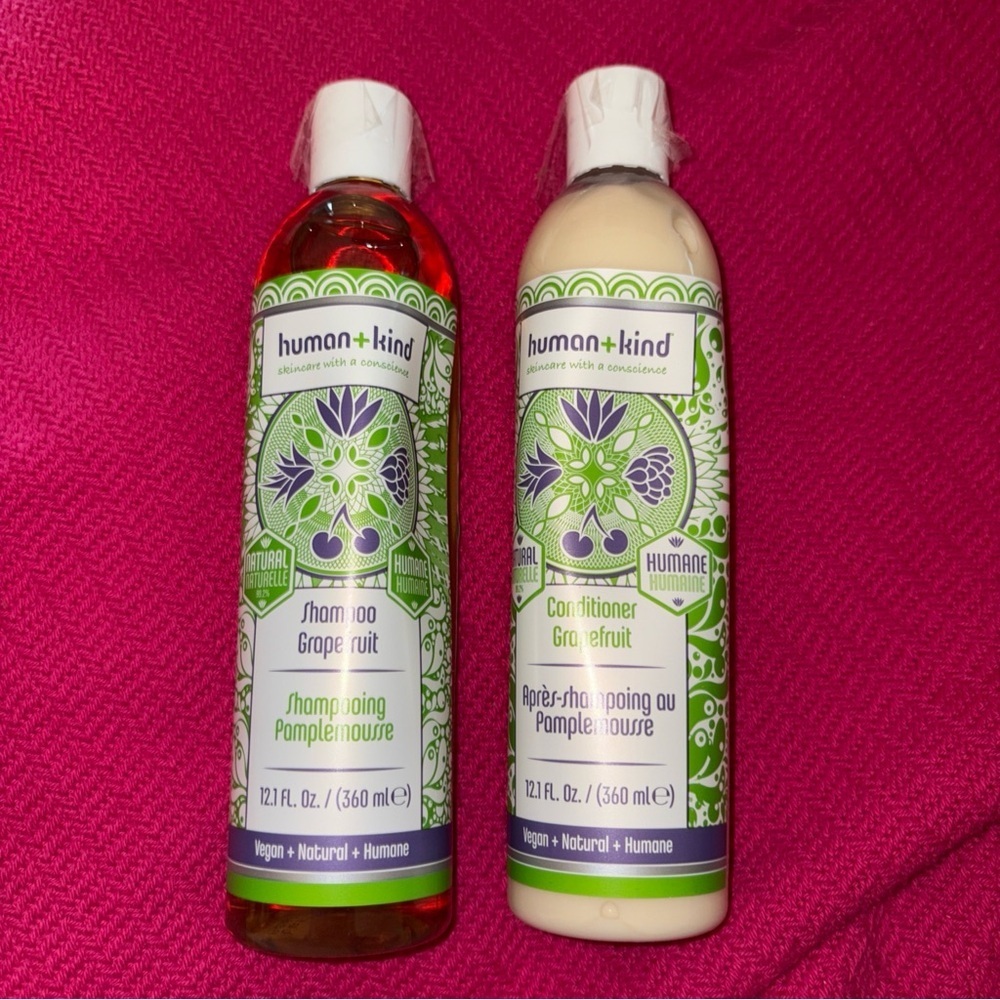 Human+Kind Grapefruit Shampoo & Conditioner Set Sulfate Free New